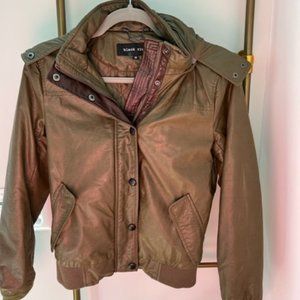 Vegan Leather Bomber Jacket - Used Like New